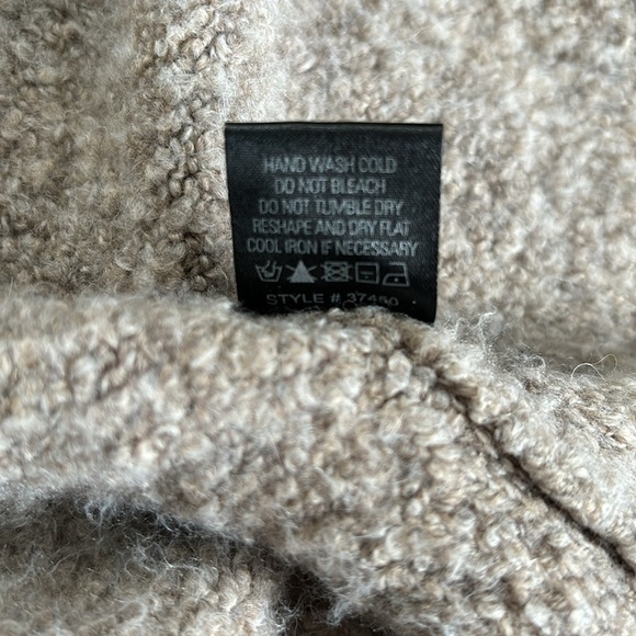 360 SWEATER Beige Long Sleeve Open Front Cardigan Size Small - Picture 6 of 8